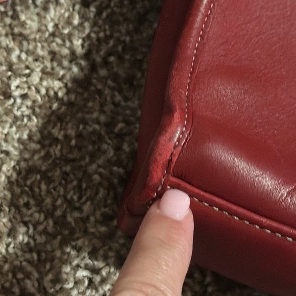 Vintage Coach Bellini cross-body purse or camera bag in red leather R9G-9139 - Picture 8 of 12